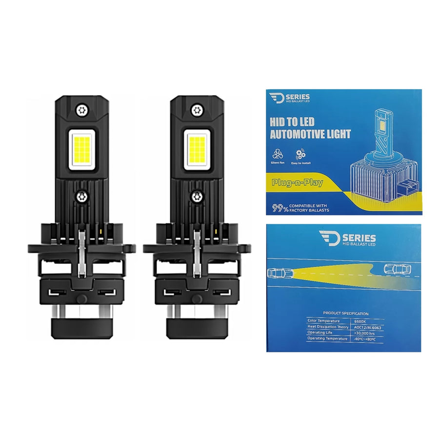 D2R LED Car Headlight Bulbs D Series 6000K High Power Conversion Xenon to LED – product image 1