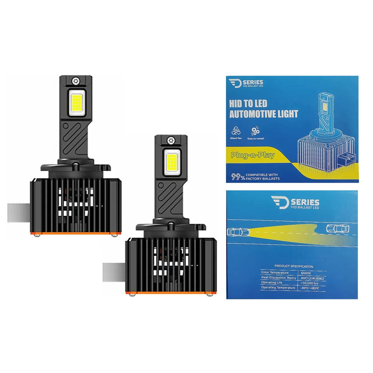 D3R LED Car Headlight Bulbs D Series 6000K High Power Conversion Xenon to LED – product image 1