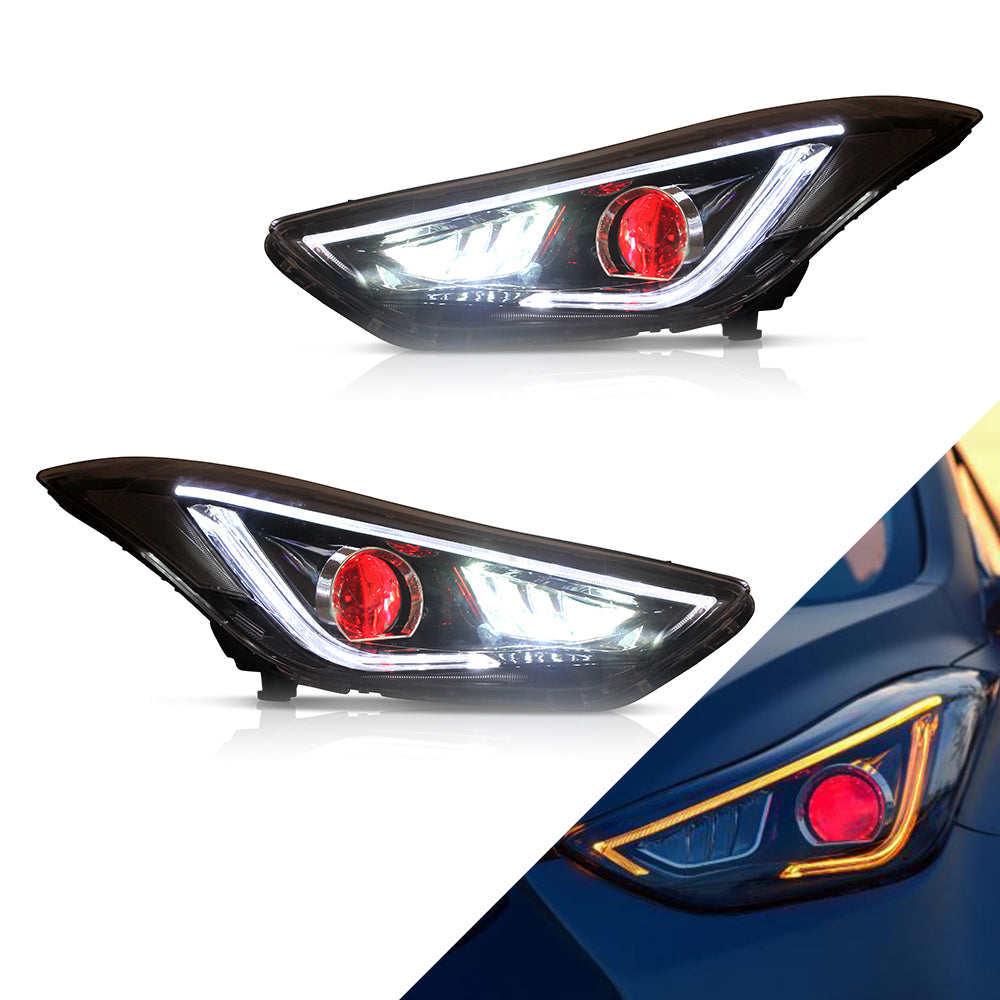 Vland Carlamp Projector Headlights For Hyundai Elantra (Avante MD) 2011-2015