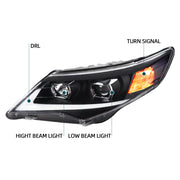 Vland Carlamp Projector Headlights For Toyota Camry 2012-2014（Fit For American Models）