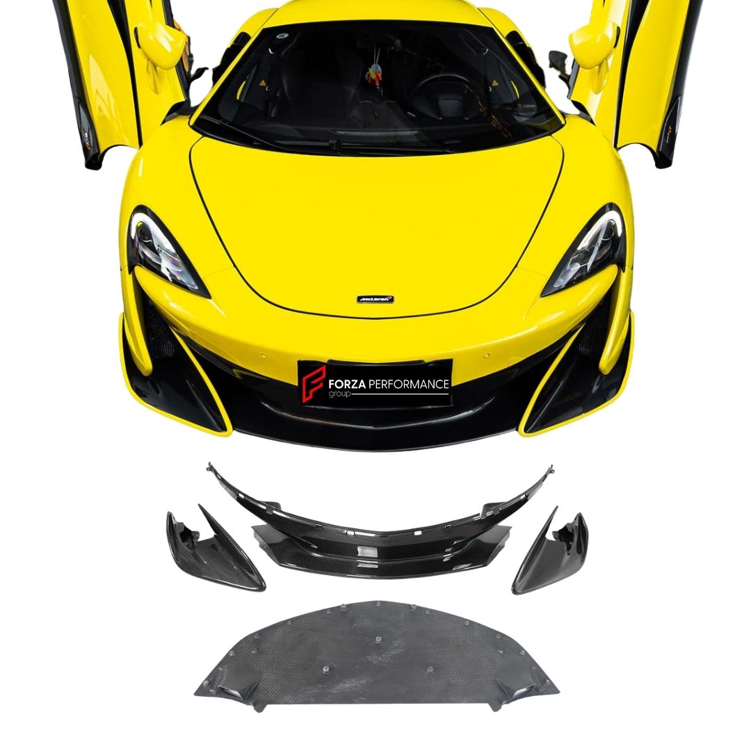 DARWINPRO CONVERSION CARBON FRONT BUMPER LIP for MCLAREN 540C 570S 2015 - 2020 UPGRADE to 600LT 2018 - 2021