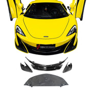 DARWINPRO CONVERSION CARBON FRONT BUMPER LIP for MCLAREN 540C 570S 2015 - 2020 UPGRADE to 600LT 2018 - 2021
