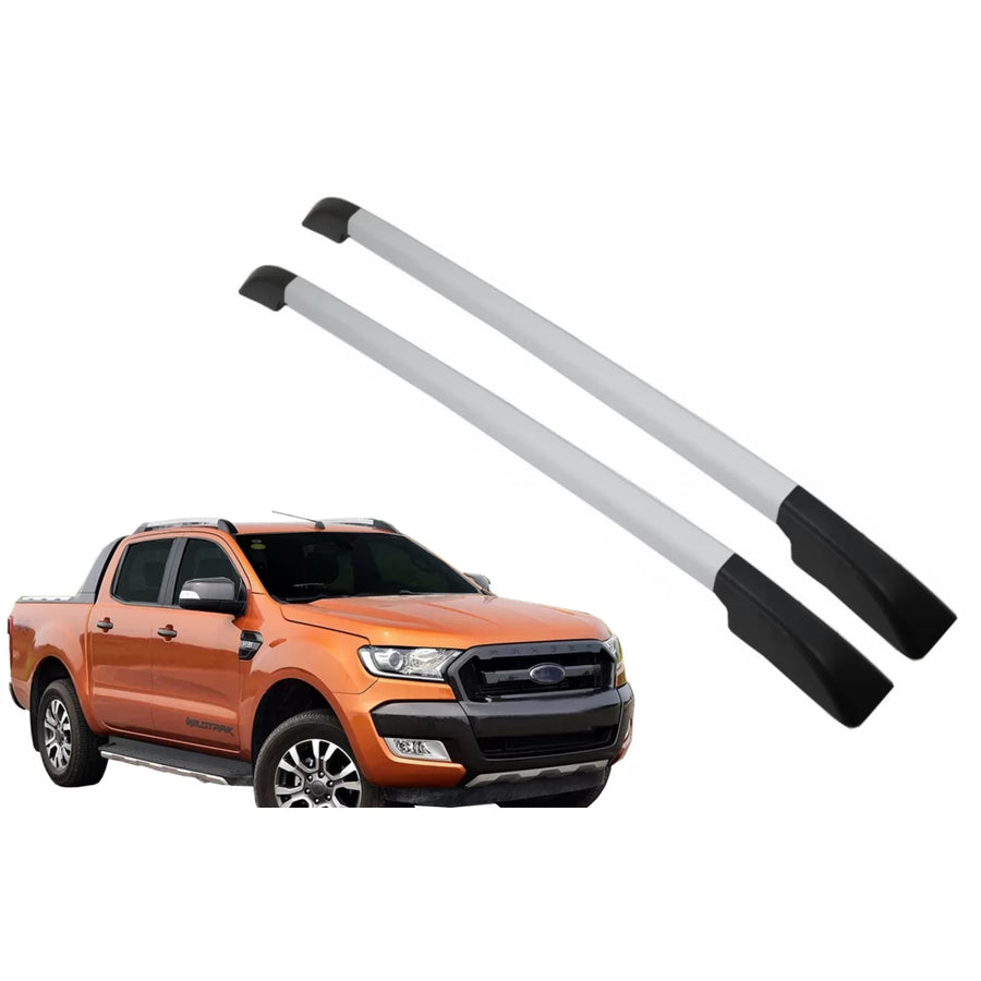 Decorative Roof Rails suitable for Ford Ranger T6 T7 T8 Double Cabin (2012-2020) Silver – product image 1