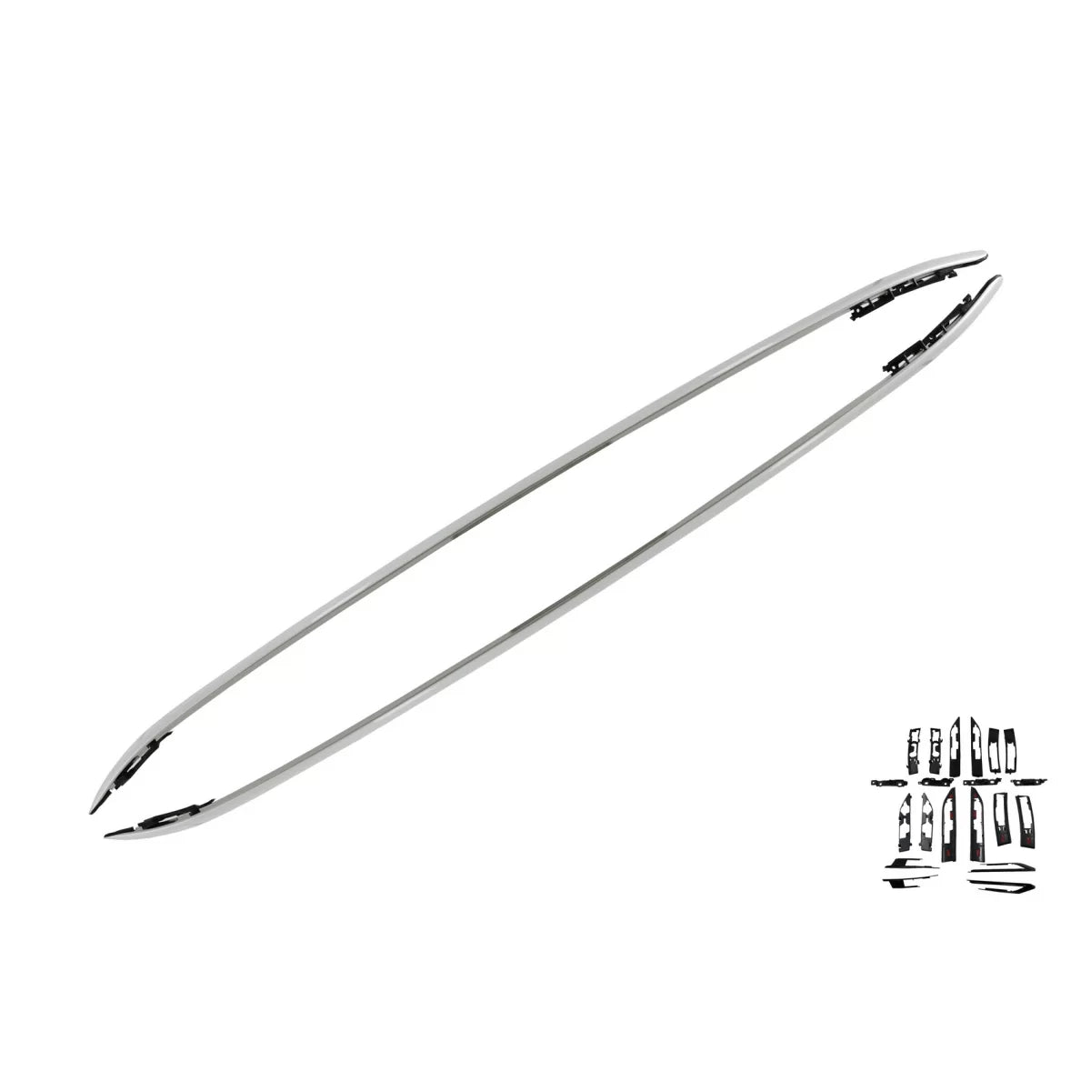 Decorative Roof Rails suitable for Land Range Rover Evoque L538 (2011-2018) Glossy Aluminium Panoramic Roof – product image 1