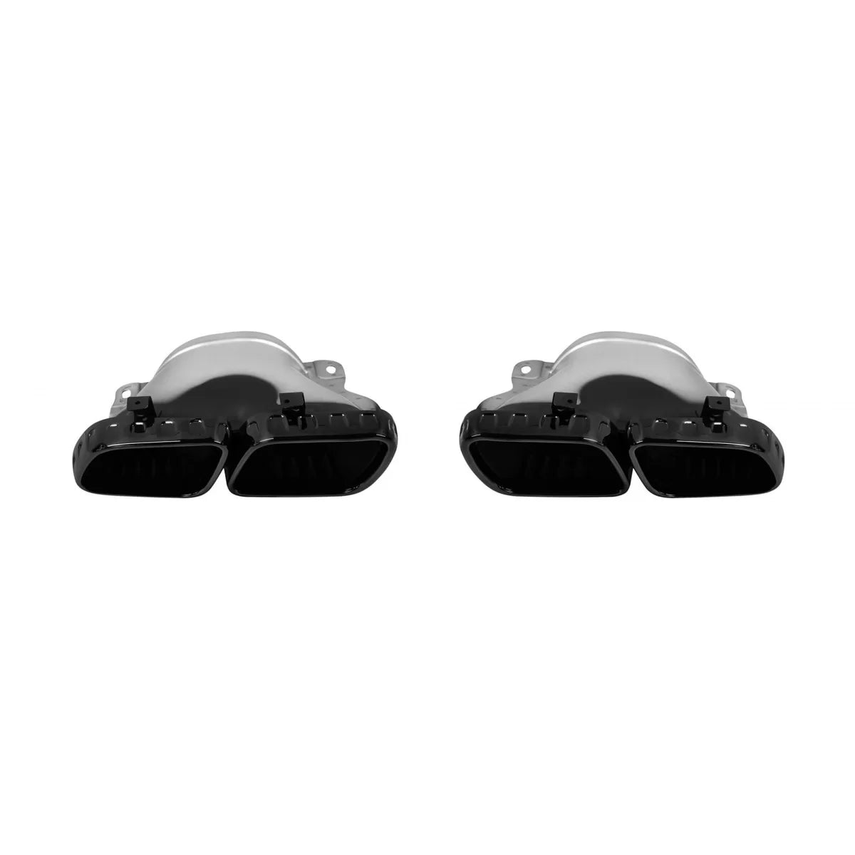 A Design black exhaust tips type GLE63 suitable for Mercedes GLE W167, GLS X167 after 2019, GLE Coupe C167 after 2020, A Desi