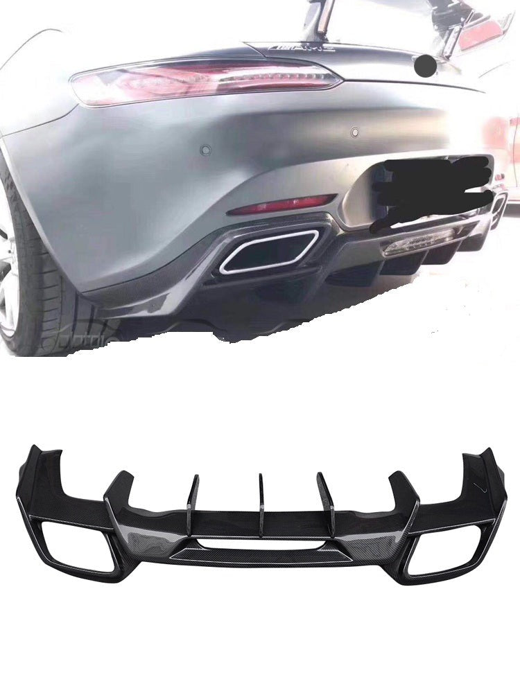 Buy Now CARBON FIBER REAR DIFFUSER for AMG C190 GT GTS R STYLE 2014 - 2017 and upgrade car parts from SIR Tuning at the Best Price. Headlights, Tail lights, Bodykits, Navigations, Carbon body kit and more - Fast & Free Shipping within Europe, US & Worldwide.