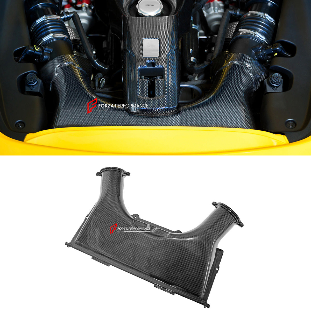 DRY CARBON AIR BOX COVERLID for FERRARI 488 GTB SPIDER 2015 - 2020