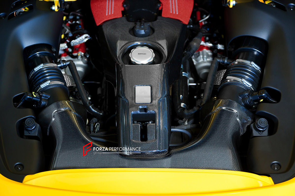 DRY CARBON AIR BOX COVERLID for FERRARI 488 GTB SPIDER 2015 - 2020