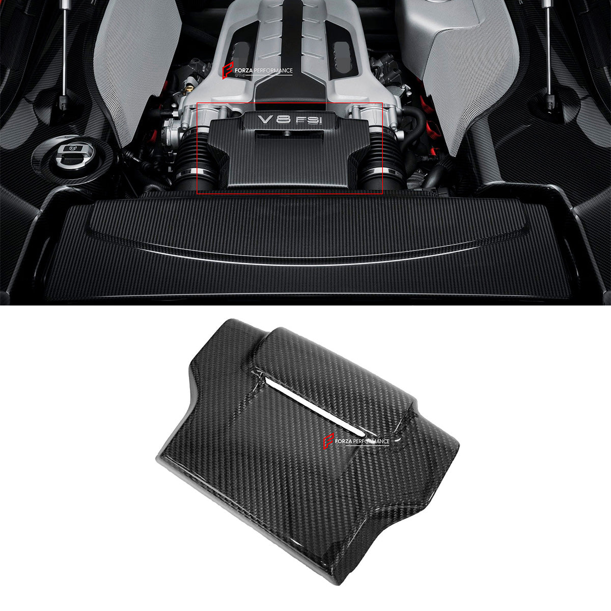 DRY CARBON AIR INTAKE PANEL for AUDI R8 V8 V10 2007 - 2012