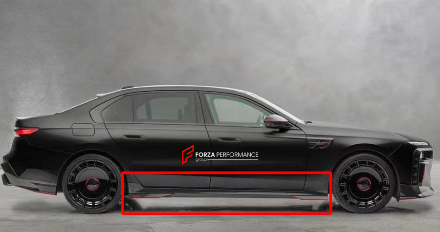 Buy Now DRY CARBON SIDE SKIRTS for BMW 7 SERIES G70 2022+ and upgrade car parts from SIR Tuning at the Best Price. Headlights, Tail lights, Bodykits, Navigations, body kit and more - Fast & Free Shipping within Europe, US & Worldwide.
