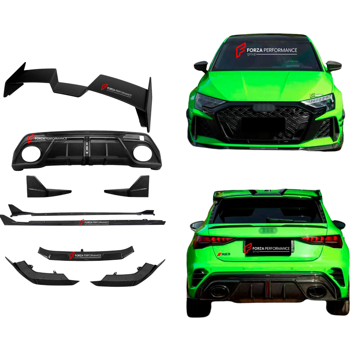 DRY CARBON BODY KIT FOR AUDI RS3 8Y 2024+