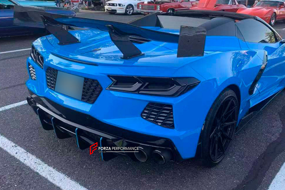 DRY CARBON REAR DIFFUSER for CHEVROLET CORVETTE C8 2020+