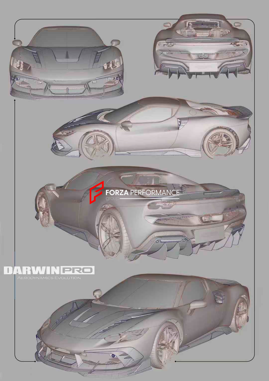 AUTHENTIC DARWINPRO DRY CARBON BODY KIT for FERRARI 296 GTB 2022+