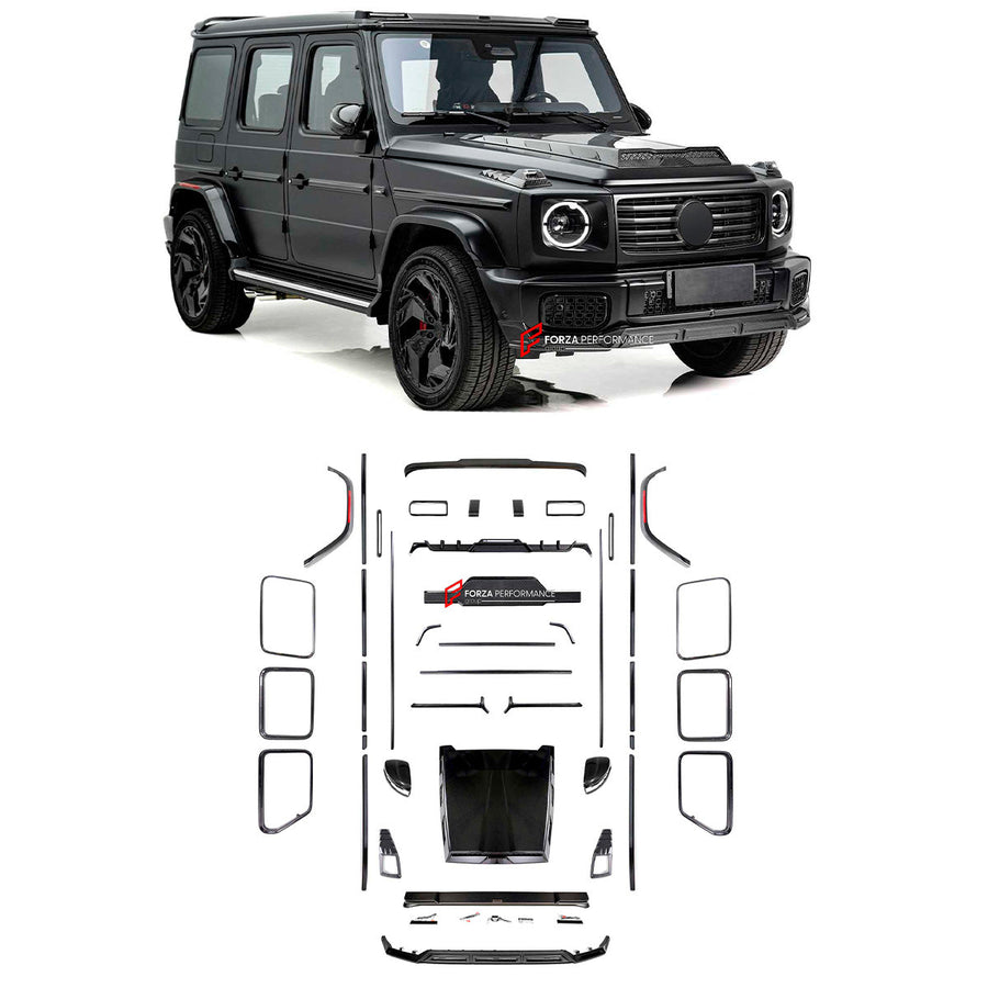 Buy Now DRY CARBON BODY KIT for MERCEDES BENZ G CLASS G450D W465 2024+ and upgrade car parts from SIR Tuning at the Best Price. Headlights, Tail lights, Bodykits, Navigations, Carbon body kit and more - Fast & Free Shipping within Europe, US & Worldwide.