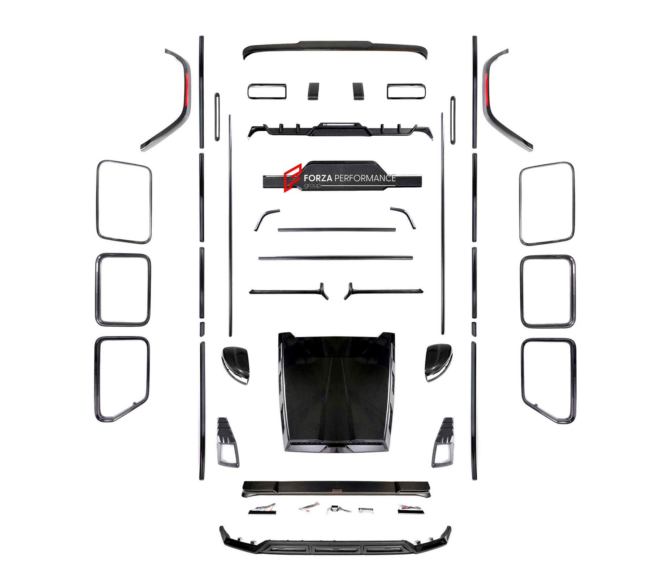 DRY CARBON BODY KIT for MERCEDES BENZ G CLASS G450D W465 2024+