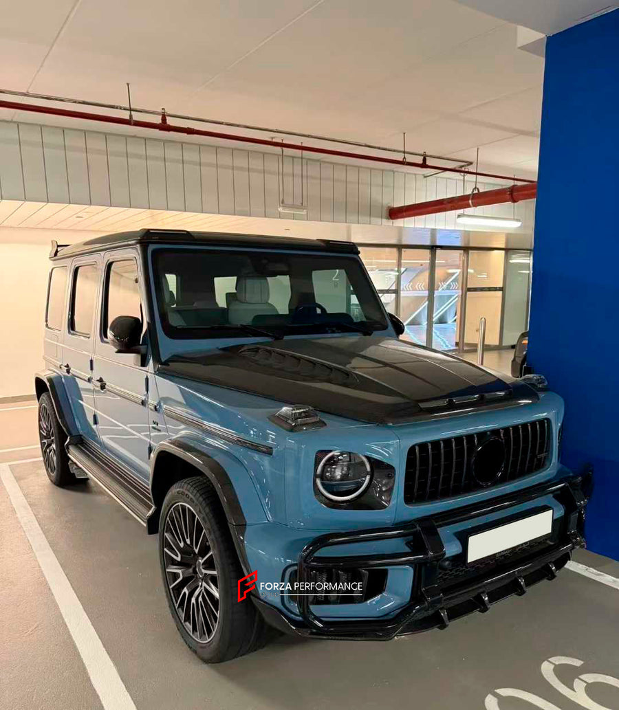 Buy Now DRY CARBON BODY KIT for MERCEDES BENZ G-CLASS W465 G63 G550 G500 G350 2024+ and upgrade car parts from SIR Tuning at the Best Price. Headlights, Tail lights, Bodykits, Navigations, body kit and more - Fast & Free Shipping within Europe, US & Worldwide.