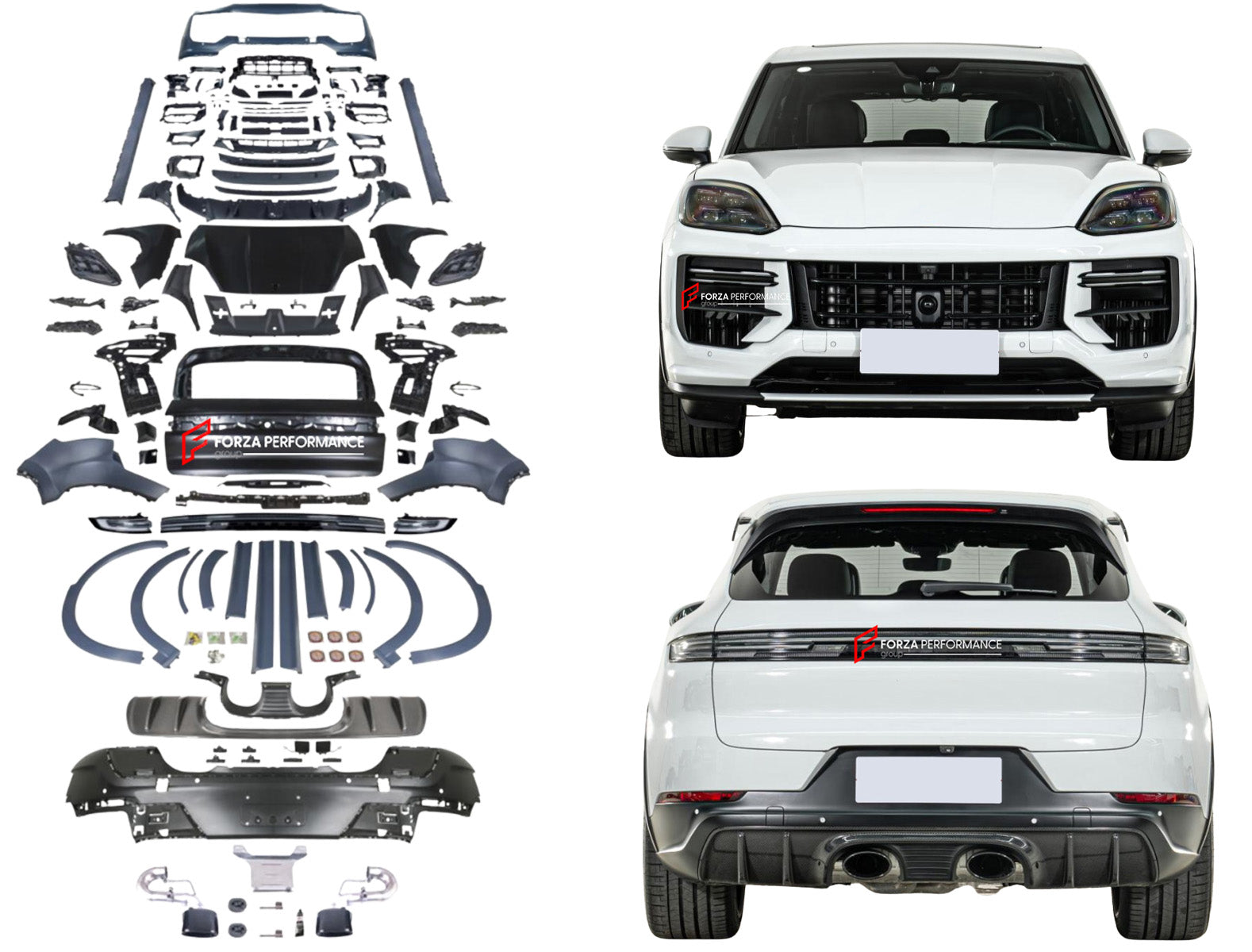 CONVERSION BODY KIT for PORSCHE CAYENNE 9Y0.1 2018 - 2023 UPGRADE to 9Y0.2 2024+ TURBO GT STYLE