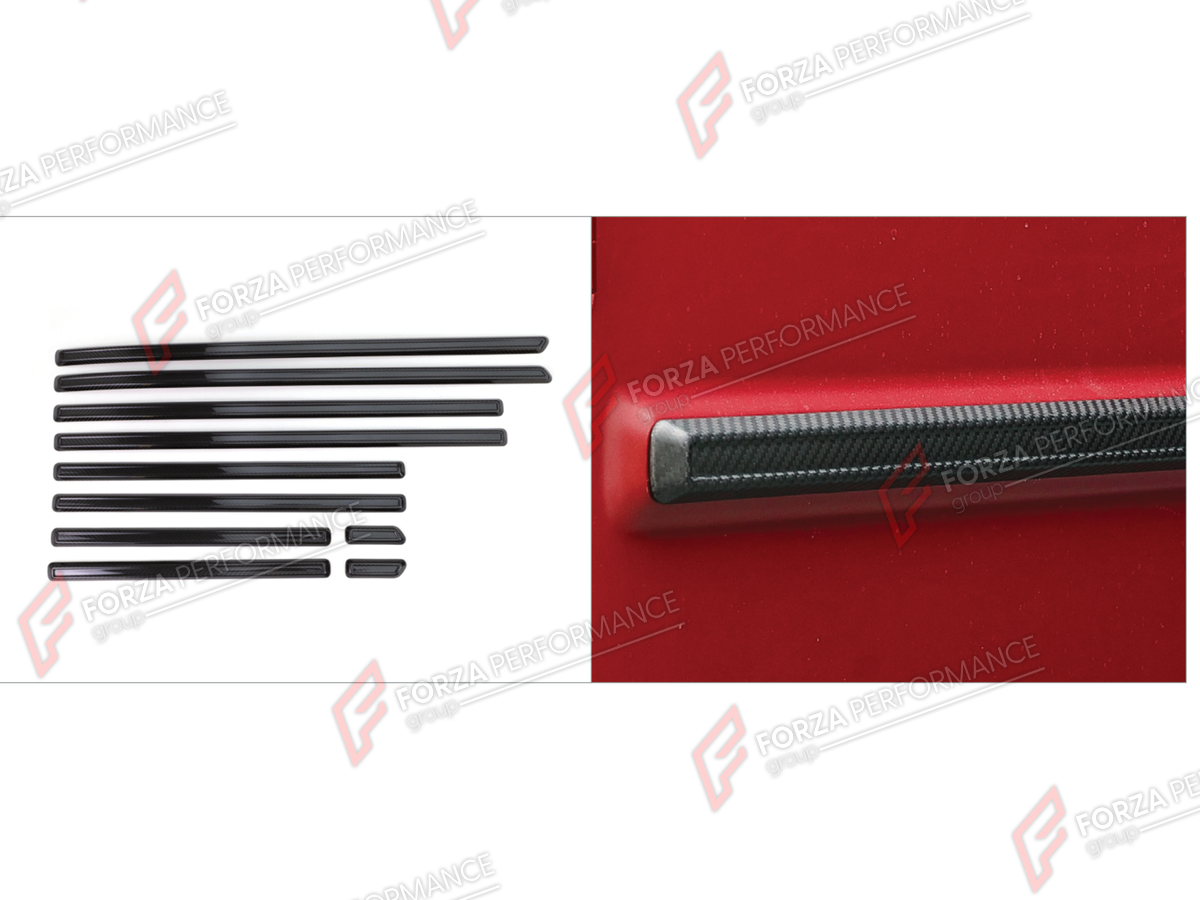 DRY CARBON BODY SIDE DOOR MOLDINGS for MERCEDES-BENZ G-CLASS W464 2019 - 2024