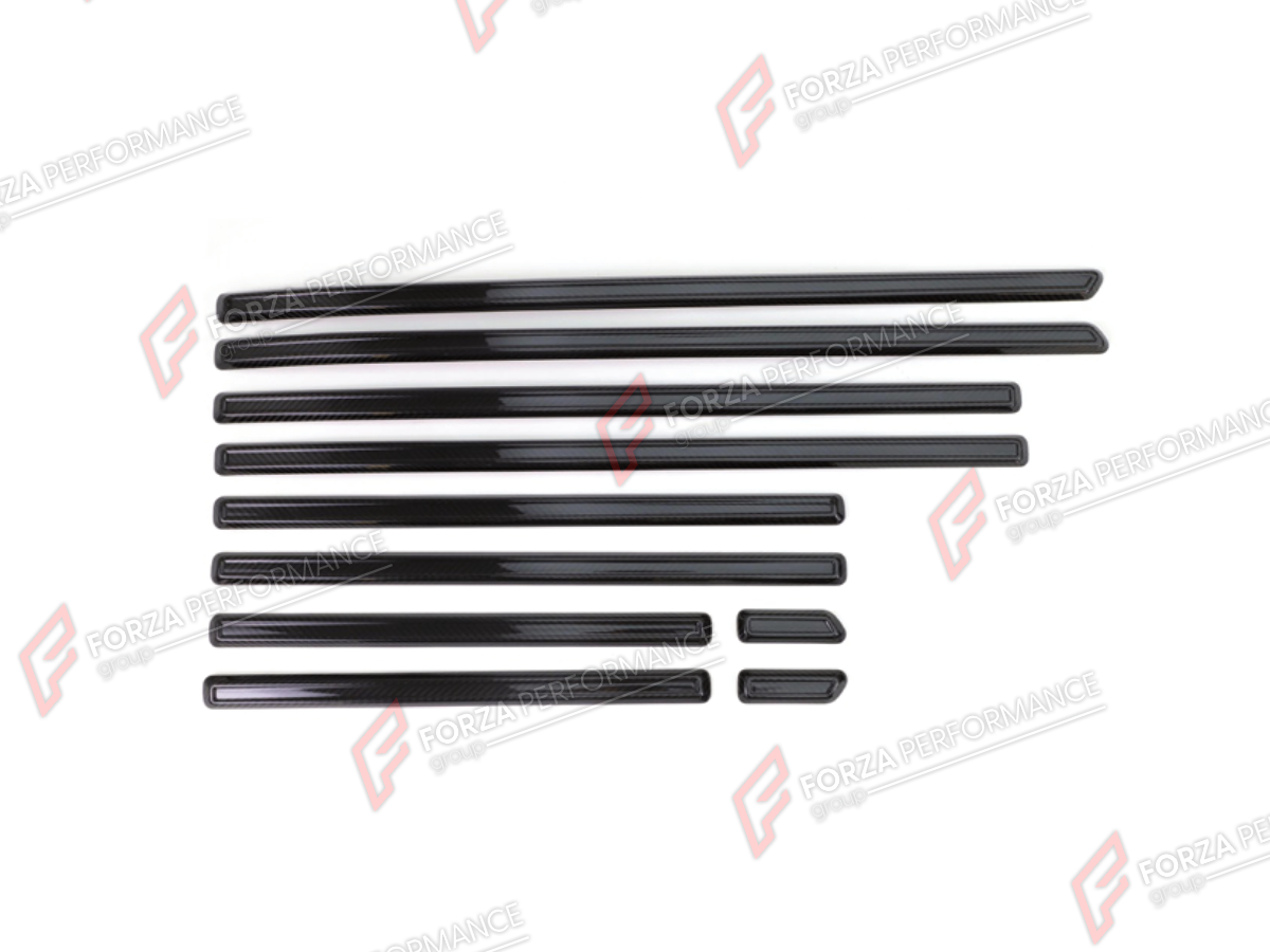DRY CARBON BODY SIDE DOOR MOLDINGS for MERCEDES-BENZ G-CLASS W464 2019 - 2024