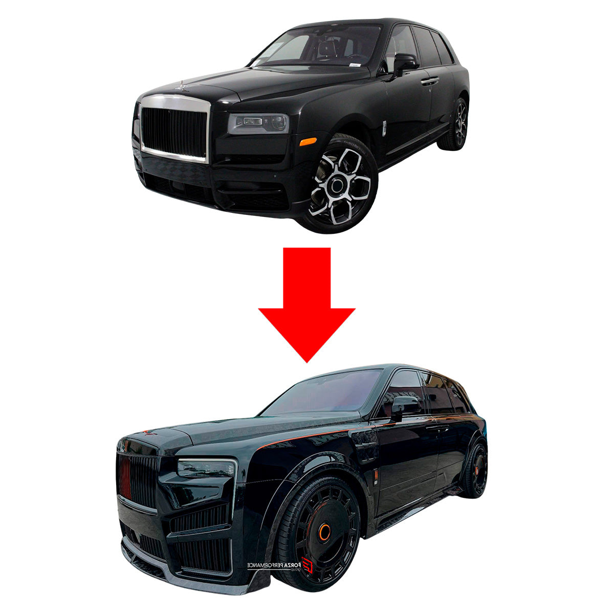 DRY CARBON CONVERSION BODY KIT for ROLLS-ROYCE CULLINAN SERIES 1 2018 - 2025 upgrade to SERIES 2 FACELIFT