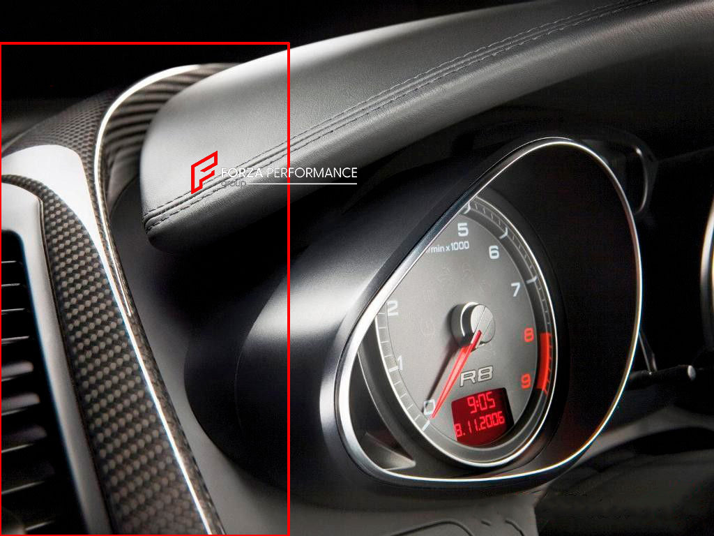 DRY CARBON DASHBOARD TRIM for AUDI R8 V8 V10 2007 - 2012