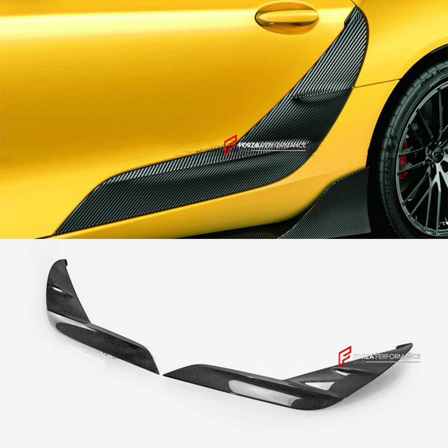 Buy Now DRY CARBON REPLACEMENT DOOR GARNISH for TOYOTA GR SUPRA A90 2019+ and upgrade car parts from SIR Tuning at the Best Price. Headlights, Tail lights, Bodykits, Navigations, body kit and more - Fast & Free Shipping within Europe, US & Worldwide.