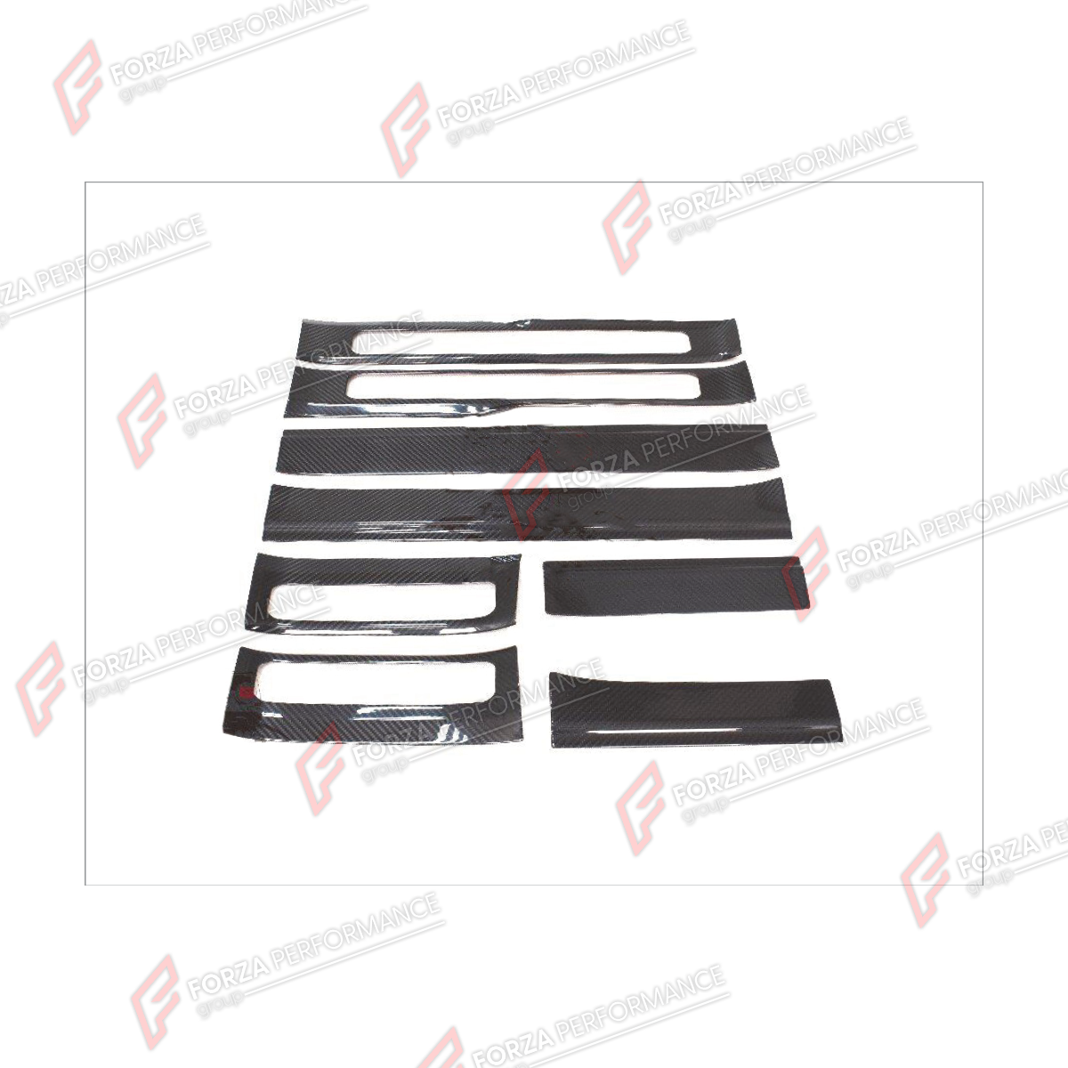 DRY CARBON DOOR SILL TRIM COVERS for MERCEDES-BENZ G-CLASS W464 G63 G350 G350D G400D G500 G550 2019 - 2024