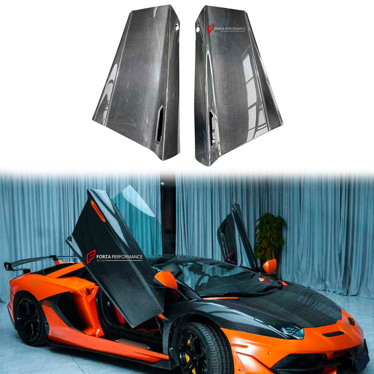 DRY CARBON DOORS for LAMBORGHINI AVENTADOR LP700 LP720 LP750 2011 - 2022
