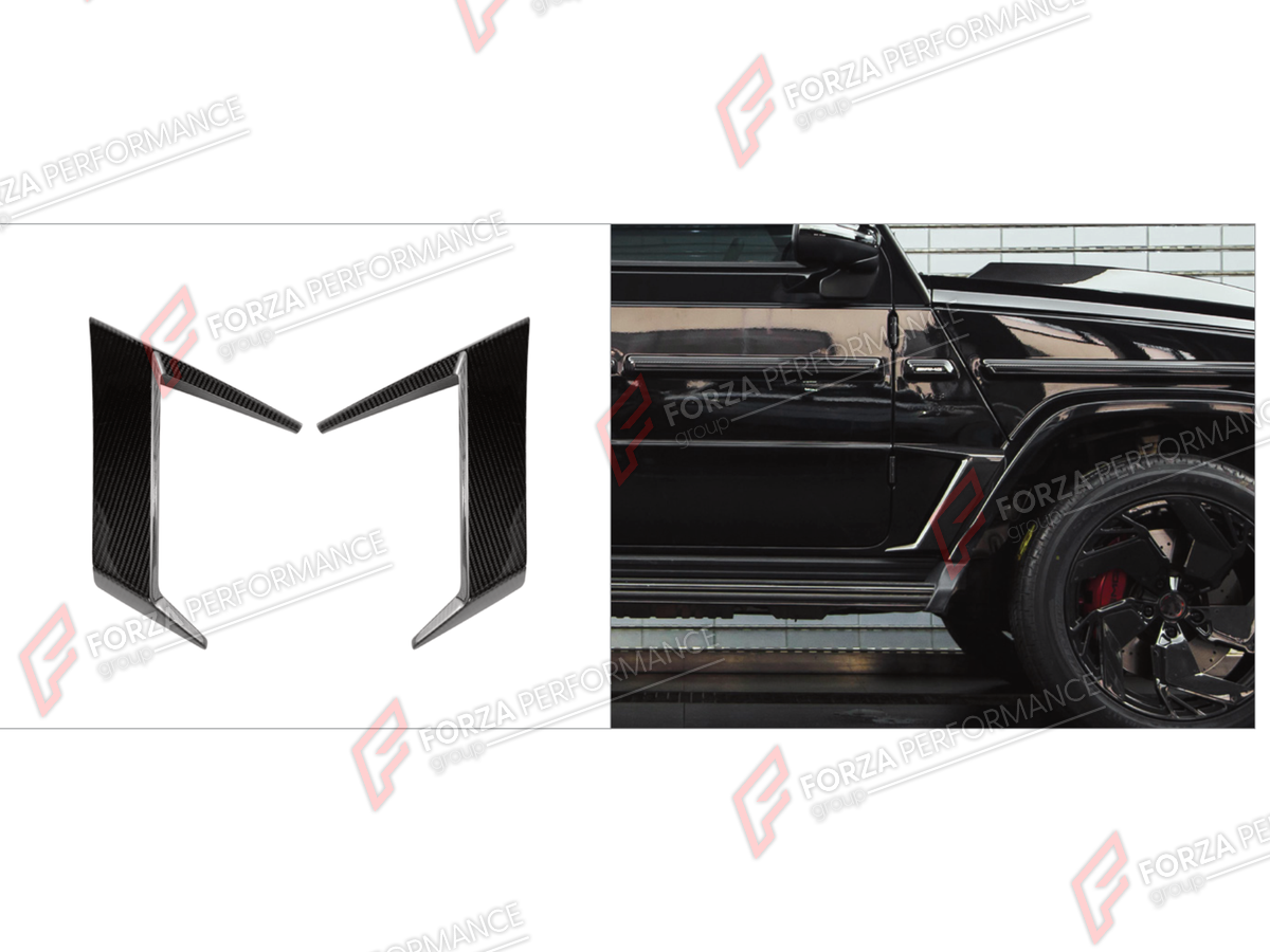 DRY CARBON FENDER TRIM COVERS for MERCEDES-BENZ G-CLASS W464 G500 2019 - 2024