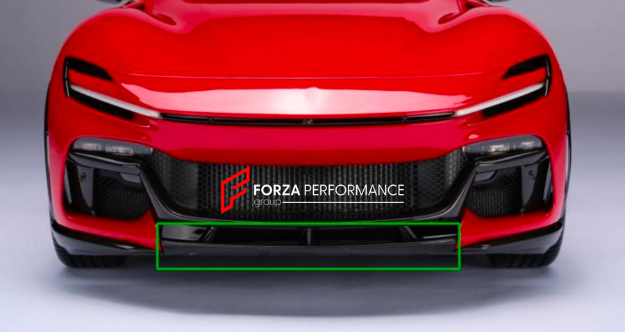 Buy Now DRY CARBON BOTTOM FRONT LIP for FERRARI PUROSANGUE and upgrade car parts from SIR Tuning at the Best Price. Headlights, Tail lights, Bodykits, Navigations, body kit and more - Fast & Free Shipping within Europe, US & Worldwide.