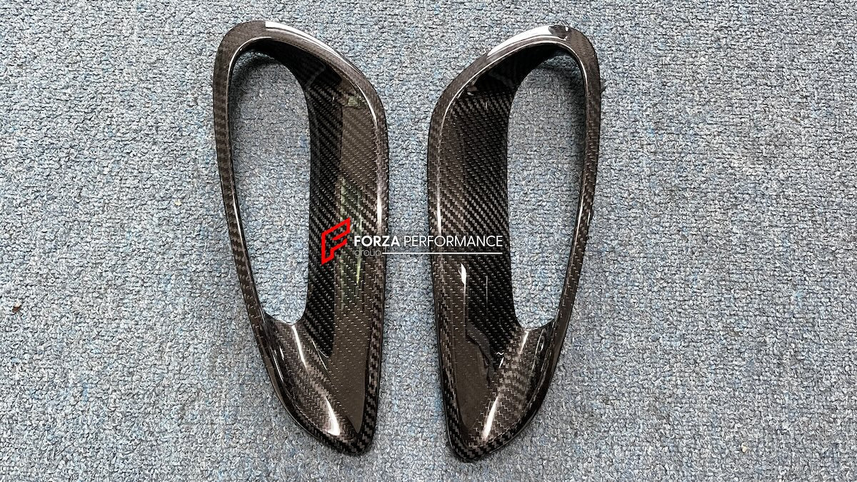 DRY CARBON FIBER AIR VENTS for PORSCHE 911 992.1 TURBO S 2019 - 2025