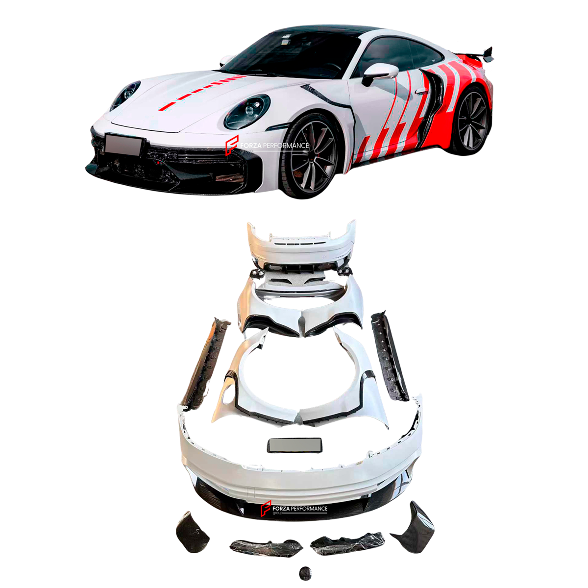 DRY CARBON FIBER BODY KIT for PORSCHE 911 992 CARRERA S 2019 - 2025