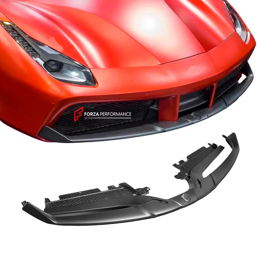 Buy Now DRY CARBON FIBER FRONT LIP SPLITTER for FERRARI 488 2015 - 2020 and upgrade car parts from SIR Tuning at the Best Price. Headlights, Tail lights, Bodykits, Navigations, Carbon body kit and more - Fast & Free Shipping within Europe, US & Worldwide.