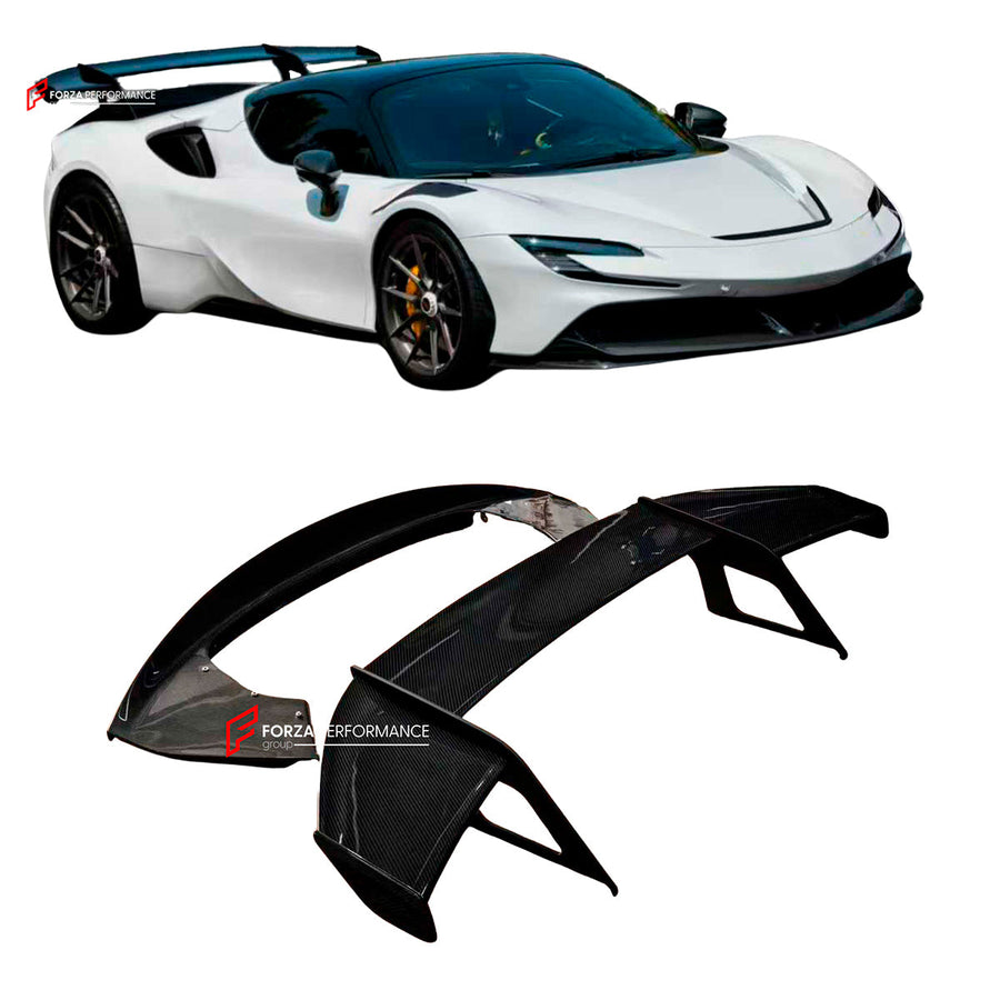 Buy Now DRY CARBON REAR SPOILER for FERRARI SF90 2019+ UPGRADE to XX and upgrade car parts from SIR Tuning at the Best Price. Headlights, Tail lights, Bodykits, Navigations, body kit and more - Fast & Free Shipping within Europe, US & Worldwide.