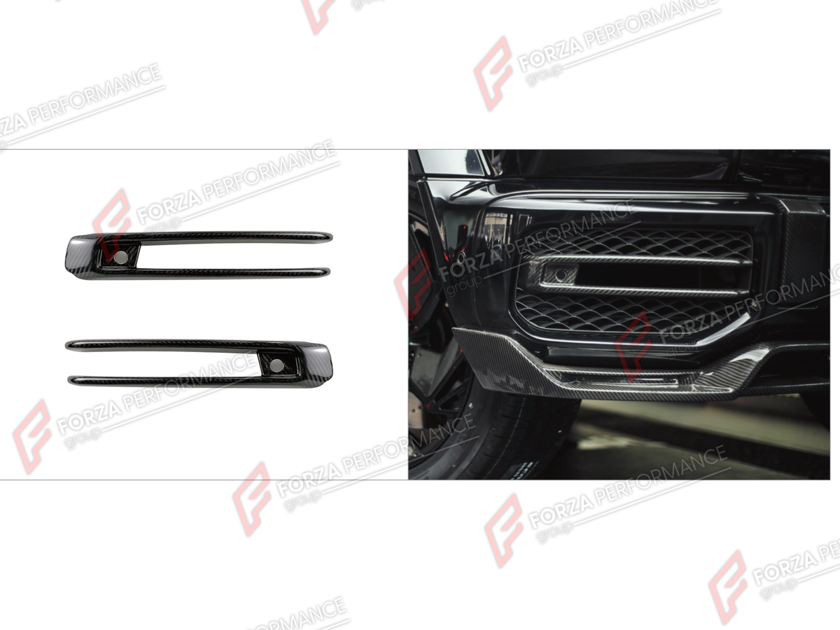 DRY CARBON FOG LIGHT COVERS for MERCEDES-BENZ G-CLASS W464 G63 2019 - 2024