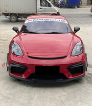 DRY CARBON FRONT BUMPER CANARDS for PORSCHE 718 982 GT4 2016+