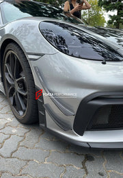 DRY CARBON FRONT BUMPER CANARDS for PORSCHE 718 982 GT4 2016+