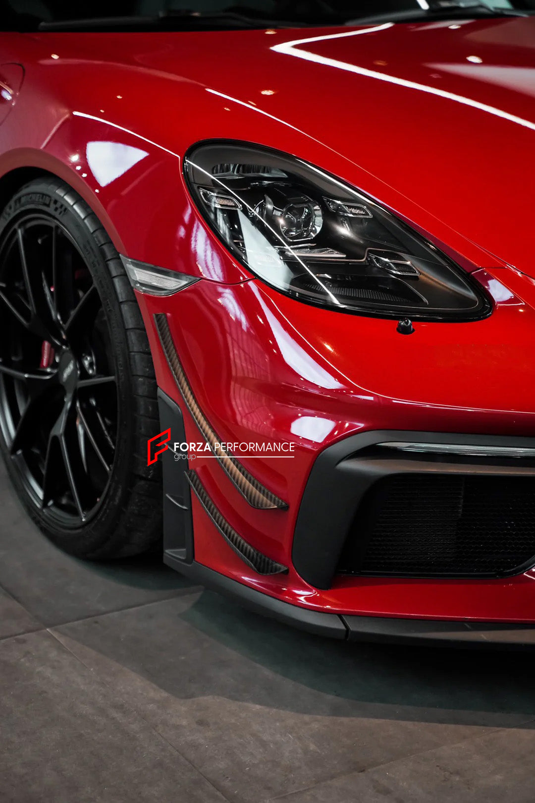 DRY CARBON FRONT BUMPER CANARDS for PORSCHE 718 982 GT4 2016+