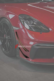 DRY CARBON FRONT BUMPER CANARDS for PORSCHE 718 982 GT4 2016+
