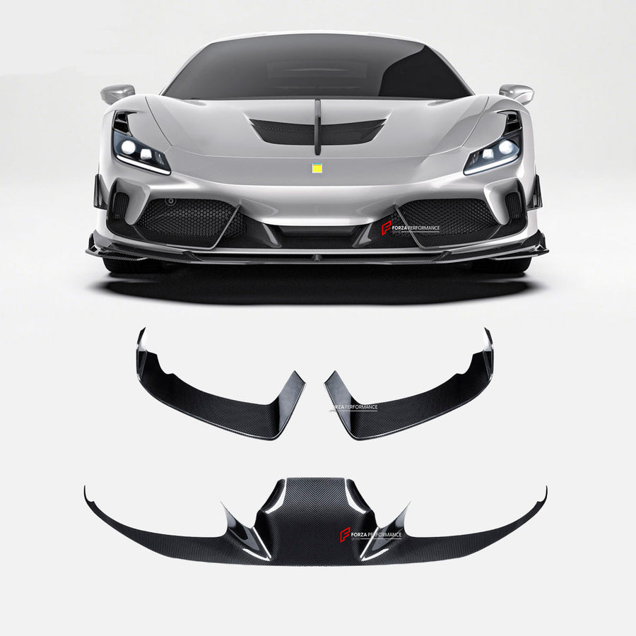 Buy Now DRY CARBON FRONT BUMPER COVER for FERRARI F8 2019 - 2022 and upgrade car parts from SIR Tuning at the Best Price. Headlights, Tail lights, Bodykits, Navigations, body kit and more - Fast & Free Shipping within Europe, US & Worldwide.