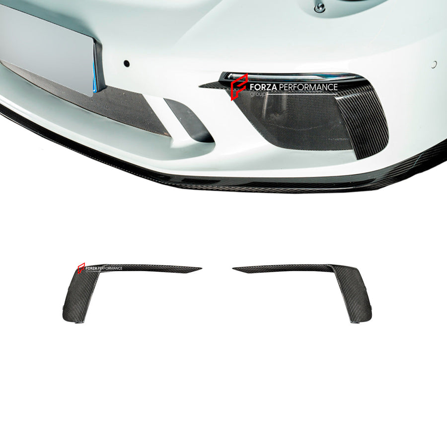 Buy Now DRY CARBON FRONT BUMPER TRIMS for PORSCHE 911 991.2 GT3 2015 - 2020 and upgrade car parts from SIR Tuning at the Best Price. Headlights, Tail lights, Bodykits, Navigations, Carbon body kit and more - Fast & Free Shipping within Europe, US & Worldwide.