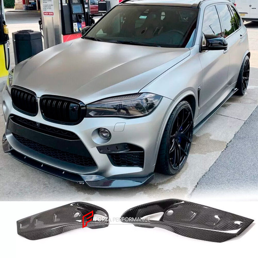 Buy Now DRY CARBON FRONT BUMPER VENT COVERS for BMW X5M F85 SUV 2014 - 2019 X6M F86 COUPE SUV 2014 - 2019 and upgrade car parts from SIR Tuning at the Best Price. Headlights, Tail lights, Bodykits, Navigations, body kit and more - Fast & Free Shipping within Europe, US & Worldwide.