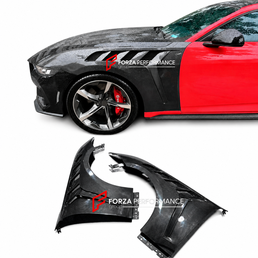 Buy Now DRY CARBON FRONT FENDERS FOR FORD MUSTANG GTD 2025+ and upgrade car parts from SIR Tuning at the Best Price. Headlights, Tail lights, Bodykits, Navigations, body kit and more - Fast & Free Shipping within Europe, US & Worldwide.