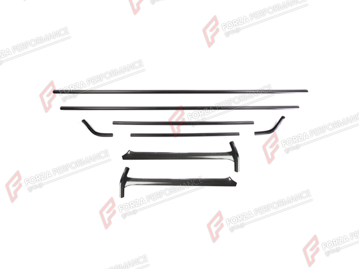 DRY CARBON FRONT ROOF TRIM STRIP WITH A-PILLAR COVERS for MERCEDES-BENZ G-CLASS W465 G63 G450D G500 G550 2025+