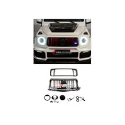 CONVERSION DRY CARBON FRONT GRILLE for MERCEDES-BENZ G-CLASS W463 2008 - 2018 UPGRADE to G-CLASS W464 2019 - 2024