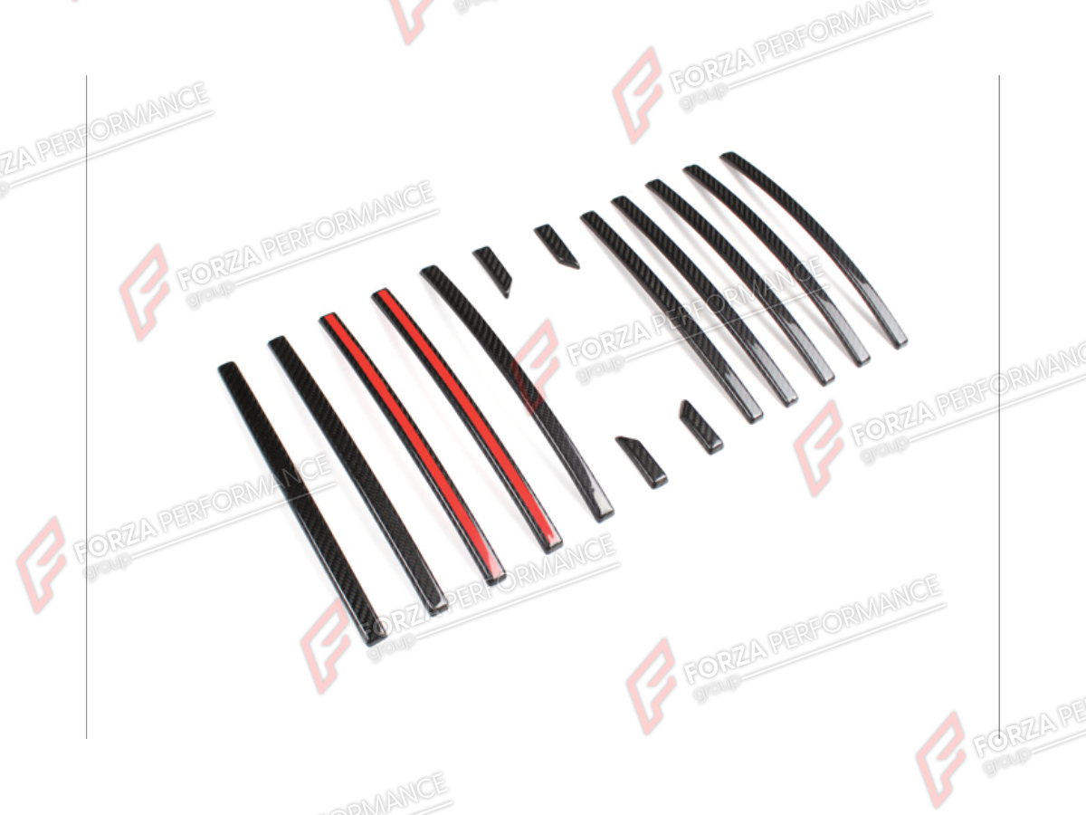 DRY CARBON FRONT GRILLE TRIM STRIPS for MERCEDES-BENZ G-CLASS W464 G63 2019 - 2024