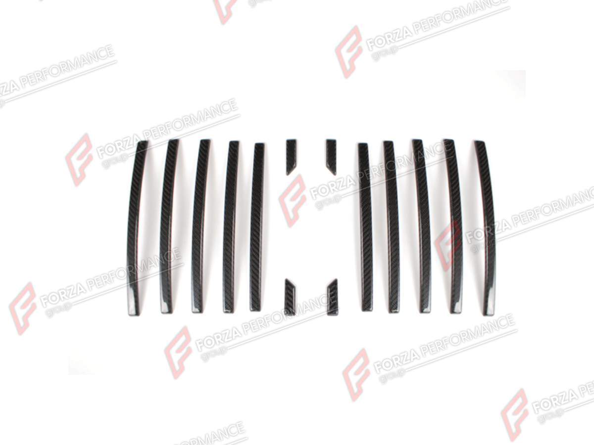 DRY CARBON FRONT GRILLE TRIM STRIPS for MERCEDES-BENZ G-CLASS W464 2019 - 2024