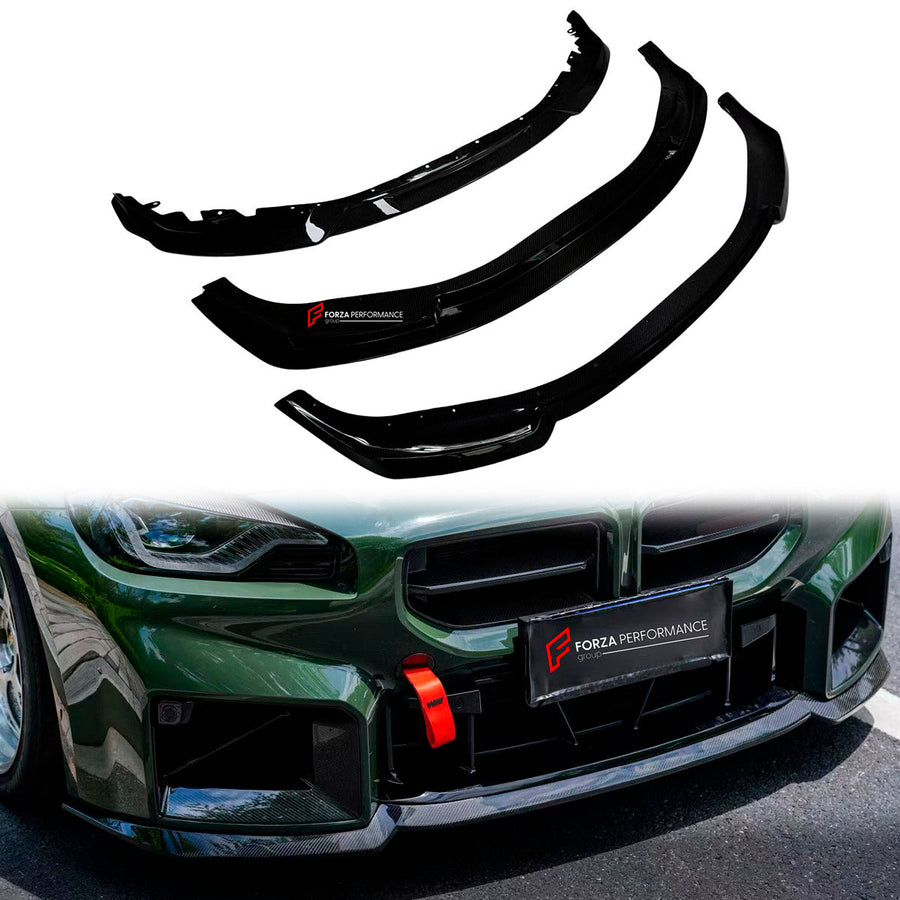 Buy Now DRY CARBON FRONT LIP for BMW M2 G87 2023+ and upgrade car parts from SIR Tuning at the Best Price. Headlights, Tail lights, Bodykits, Navigations, Body Kit and more - Fast & Free Shipping within Europe, US & Worldwide.