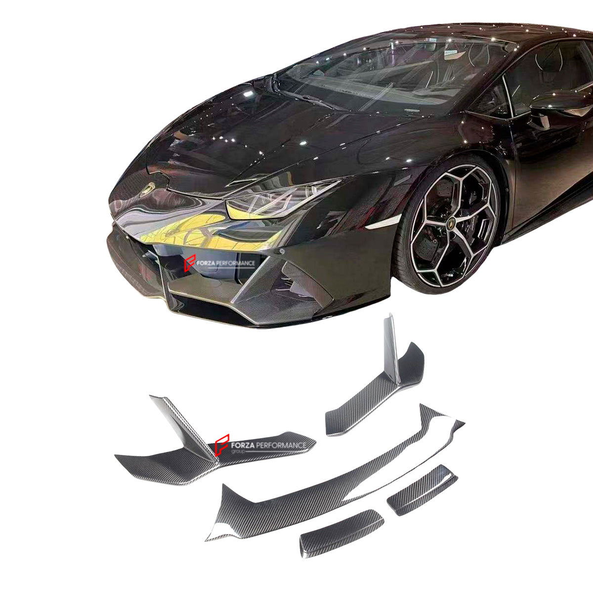 DRY CARBON FRONT LIP for LAMBORGHINI HURACAN LP610-4 EVO