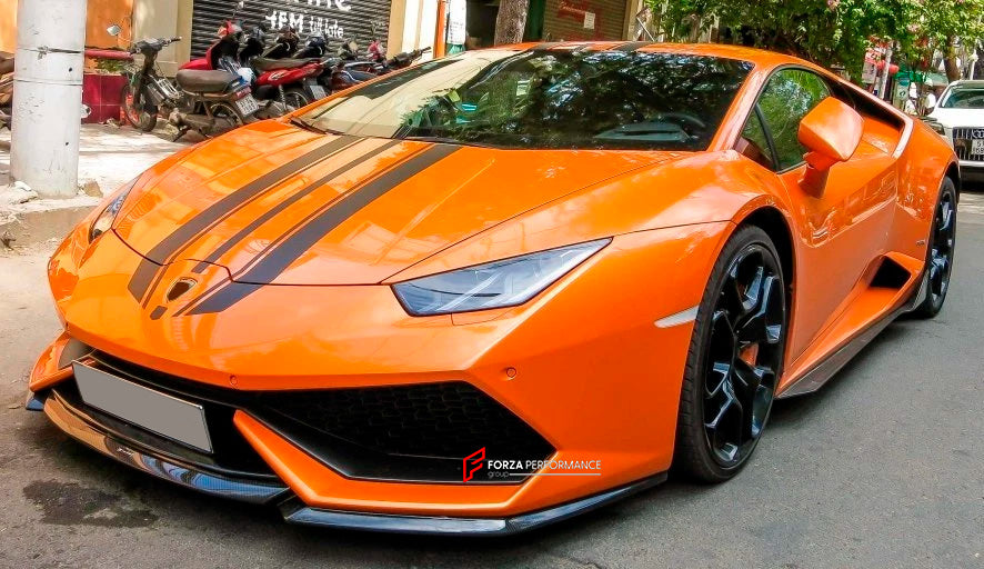 DRY CARBON FRONT LIP for LAMBORGHINI HURACAN LP610 COUPE SPYDER 2014 - 2019